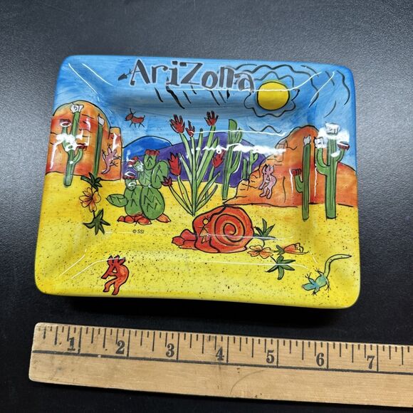 Arizona Small Ashtray Vintage Souvenir Ceramic - Picture 3 of 4